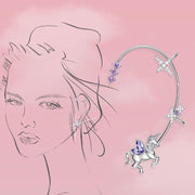 Fashion and Atmosphere New Unicorn Ear Hanging Feminine Fairy Earrings without Ear Holes