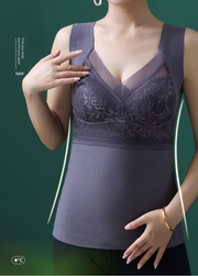 Thermal Lace Underwear Warm Plus Size Vest Top Lingerie Women Winter Inner Wear Thermal Shirt Undershirt Intimate