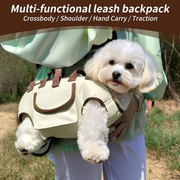 [Stylish Pet Backpack] Snuggle Sling Dog Carrier, Adjustable Full Body Lift Harness for Small Dogs and Cats, Portable Breathable Pet Carrier Backpack with Hands-Free Shoulder and Treat Bag(Small) Multi-Functional，Perfect for Outdoor Travel