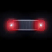 TikTok Car Solar Flashing LED Strobe Light Mini Anti-collision Warning Light Turn Signal Indicator Fit for Motorcycle
