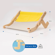 Hot Selling Hammock Sturdy Cat Window Perch Wooden Assembly Hanging Bed Cotton Canvas Easy Washable Multi-Ply Plywood Pets Bed