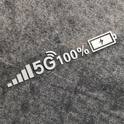 Car Vinyl Stickers Wifi Battery Level Mark Decals Car Rear Windshield Body Car Funny Sticker Silver White Reflective Type