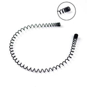 Black Metal Wavy Headband Sport Hoops Bangs Holder