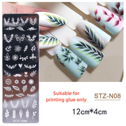 DIY Nail Printing Sticker Template Small Printing Plate