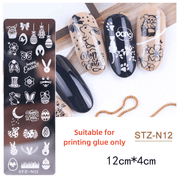 DIY Nail Printing Sticker Template Small Printing Plate