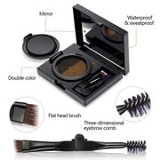 2 Color Set Waterproof Eyebrow Powder Eyebrow Cream  Air Cushion Eye Brow Palette Dye Eyebrow