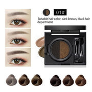 TikTok 2 Color Set Waterproof Eyebrow Powder Eyebrow Cream  Air Cushion Eye Brow Palette Dye Eyebrow