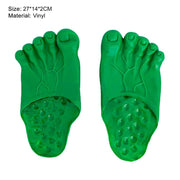 1 Pair Creative Funny Big Foots Tweezers Cartoon Festival Halloween Decor Vinyl Hulk Slippers Shoe Tricks Toy for Carnivals