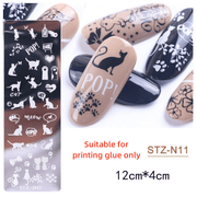 DIY Nail Printing Sticker Template Small Printing Plate