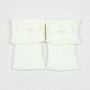 Winter Bowknot Knitting Leg Warmers Boot Cover Keep Warm Socks