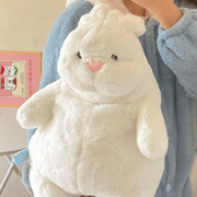 Cute Lazy White Rabbit Hug Pillow Bunny Plush Toy Sleeping Doll Gift