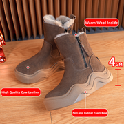 Platform Boots for Women New Snow Boots Heels Winter Shoes Warm Ankle Boot