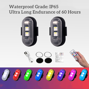 Universal Electric Aircraft Lights Motorcycle Strobe Free Wiring Warning Lights Drone Model Pilot Lights