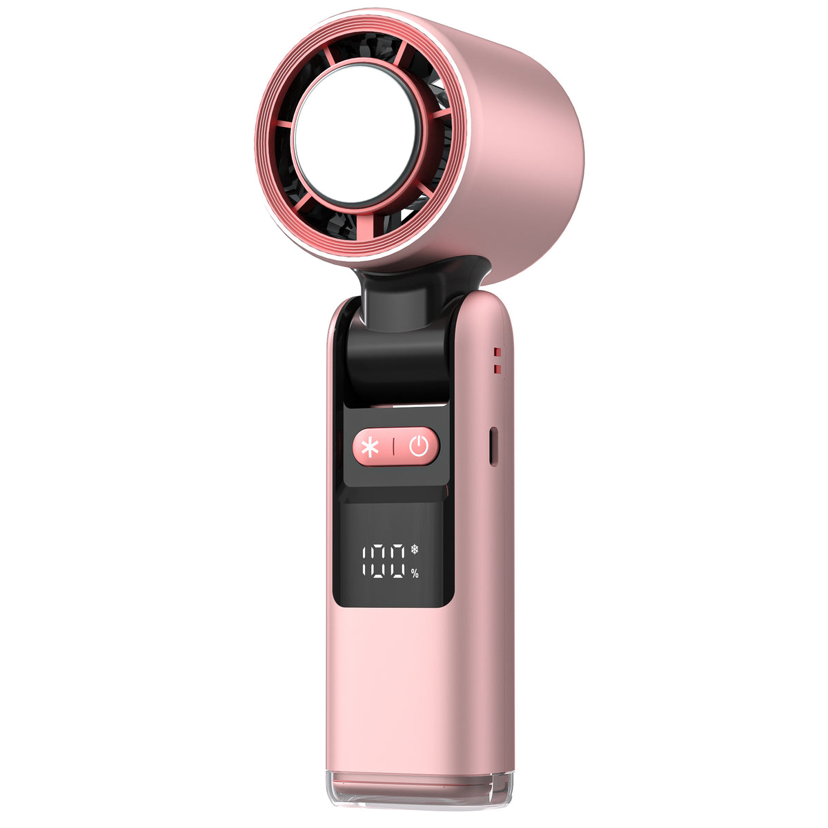 Handheld Turbo Fan – Portable 100-Speed Cooling with Ice-Cooling Plate, USB-C Rechargeable