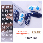 DIY Nail Printing Sticker Template Small Printing Plate