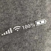 Car Vinyl Stickers Wifi Battery Level Mark Decals Car Rear Windshield Body Car Funny Sticker Silver White Reflective Type