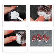 Transparent Nail Stamper with Scraper 2pcs Jelly Silicone Stamp