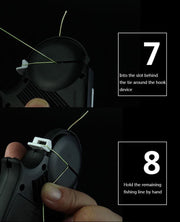 Automatic Portable Fishing Accessories Swinger Method Feeder Fishing Scissors Crochet Hooker Fish Hook Line Tying Device