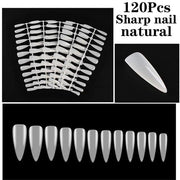 100Pcs/box Full Cover Fake Nail Artificial Press on Long Ballerina False Coffin Nails Art Tips Manicure Tool