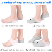 Invisible Height Increase Silicone Socks Gel Heel Pads Orthopedic Arch Support Heel Cushion Soles Insole Foot Massage Unisex