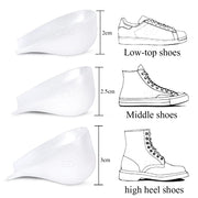 Invisible Height Increase Silicone Socks Gel Heel Pads Orthopedic Arch Support Heel Cushion Soles Insole Foot Massage Unisex