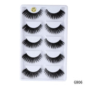 New 15-25mm 3D Faux Mink Hair Cross False Eyelashes 5/10 Pairs Long Eye Lashes Handmade Thick Makeup Beauty Extension Tools
