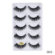 New 15-25mm 3D Faux Mink Hair Cross False Eyelashes 5/10 Pairs Long Eye Lashes Handmade Thick Makeup Beauty Extension Tools