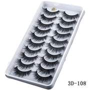 New 15-25mm 3D Faux Mink Hair Cross False Eyelashes 5/10 Pairs Long Eye Lashes Handmade Thick Makeup Beauty Extension Tools