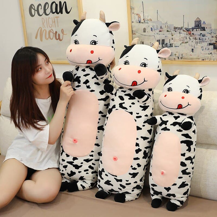 Soft Cute Cattle Plush Toys Milk Cow Doll Stuffed Toy for Girlfriends Baby Kids Holiday Gifts
