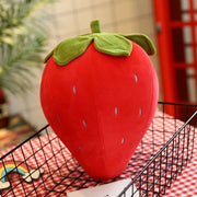 Pink Strawberry Soft Plush Food Fruits Toy Down Cotton Stuffed Strawberries Plants Plushie Decor Kids Gift