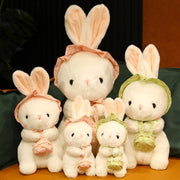 Countryside Style Fluffy Plush Rabbit Toys Lovely Cute Home Bedroom Decor Holiday Gifts