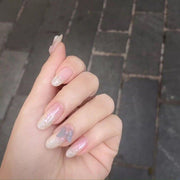 Golden Butterfly Artificial False Nails Cartoon Classic Crystal Charm Press On Nails Art Fake Extension Tips
