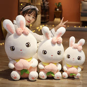 Lovely Peach Rabbit Plush Toy Sleeping Pillow Home Decor Hug Doll