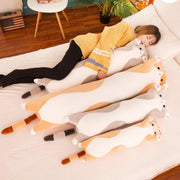 li Cute Soft Long Cat Pillow Stuffed Plush Toys Office Nap Pillow Home Comfort Cushion Decor Gift
