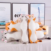 li Cute Soft Long Cat Pillow Stuffed Plush Toys Office Nap Pillow Home Comfort Cushion Decor Gift