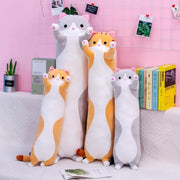 li Cute Soft Long Cat Pillow Stuffed Plush Toys Office Nap Pillow Home Comfort Cushion Decor Gift
