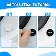 Car Logo Door Shock Stickers Silent Gasket With Trunk Sound Insulation Pad Shockproof Thickening Cushion Shock Absorbing Gasket