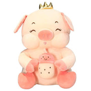 li Kawaii Milk Tea Cup Angel Pig Plush Toy Plush Pillow Stuffed Plush Animal Girl Gifts Toys for Children Home Decor