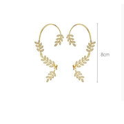 Fashion Leaf Surround Ear Stud Women's Earrings Ear Cuff Fine Sweet Ear Bones Clip for Women Bijoux Jewelry Drop-shipping