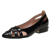Women Flats Hollow Out Slip On Shallow Ladies Shoes Pointed Toe Casual Shoe Summer Fashion Low Heels Plus Size