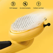 Bee Pet Brush Self Cleaning Slicker Brush for Dog Cat Grooming Comb Removes Loose Under layers Tangled Hair