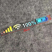 Wifi Battery Level Mark Car Vinyl Stickers Decals Car Rear Windshield Body Car Funny Sticker Silver White Reflective Type