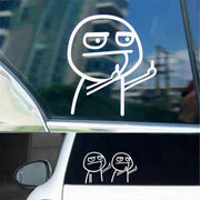 Middle Finger Funny Reflective Vinyl Car Sticker Bike Bicycle Decal Styling Decor Exterior Accessories