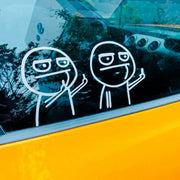 ZG Funny Middle Finger Reflective Vinyl Car Sticker Bike Bicycle Decal Styling Decor Exterior Accessories
