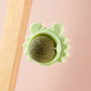 Cat Toys Cat Treat Toys Snack Self-Adhesive 360¡ã Rotated Catnip Ball Cats Wall Mount Molar Teething Toy For Cats Ball
